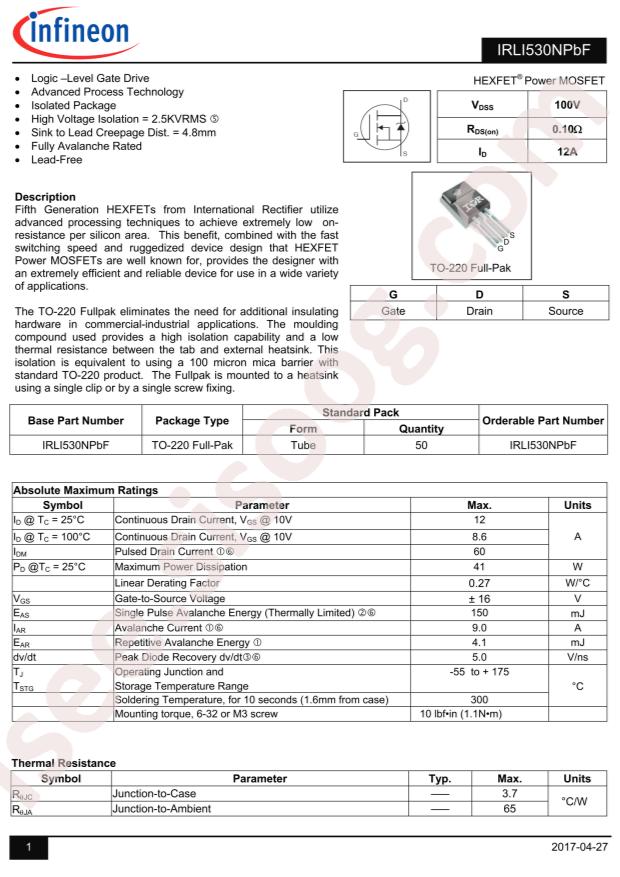 IRLI530NPBF