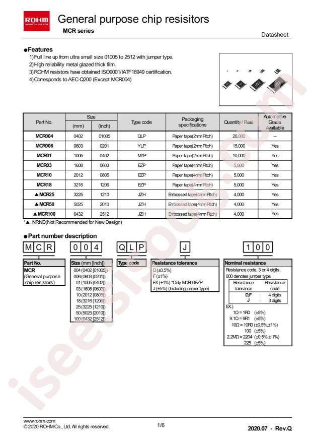 MCR01MZPF3303