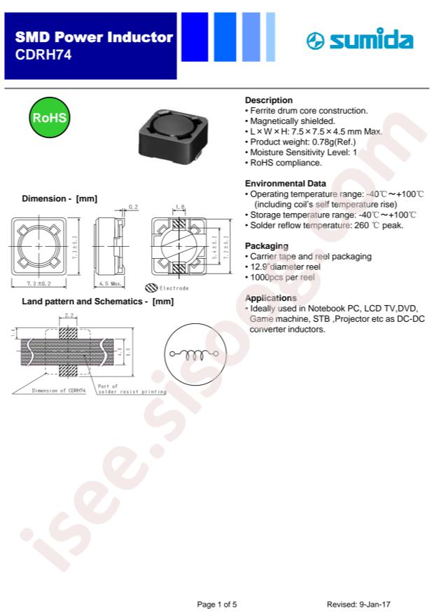 CDRH74NP-821MC-B