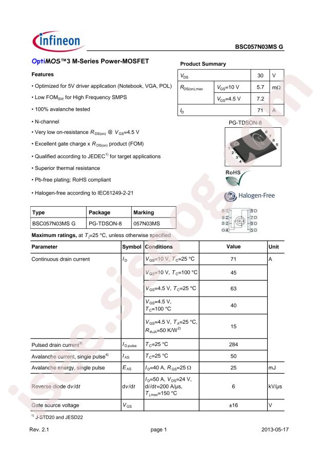 BSC057N03MS G