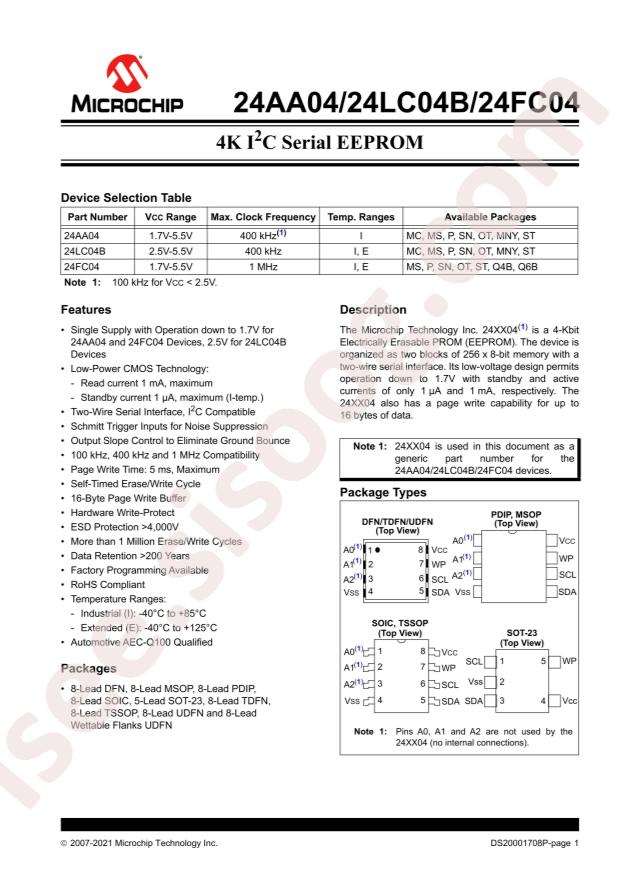 24LC04BT-E/OT