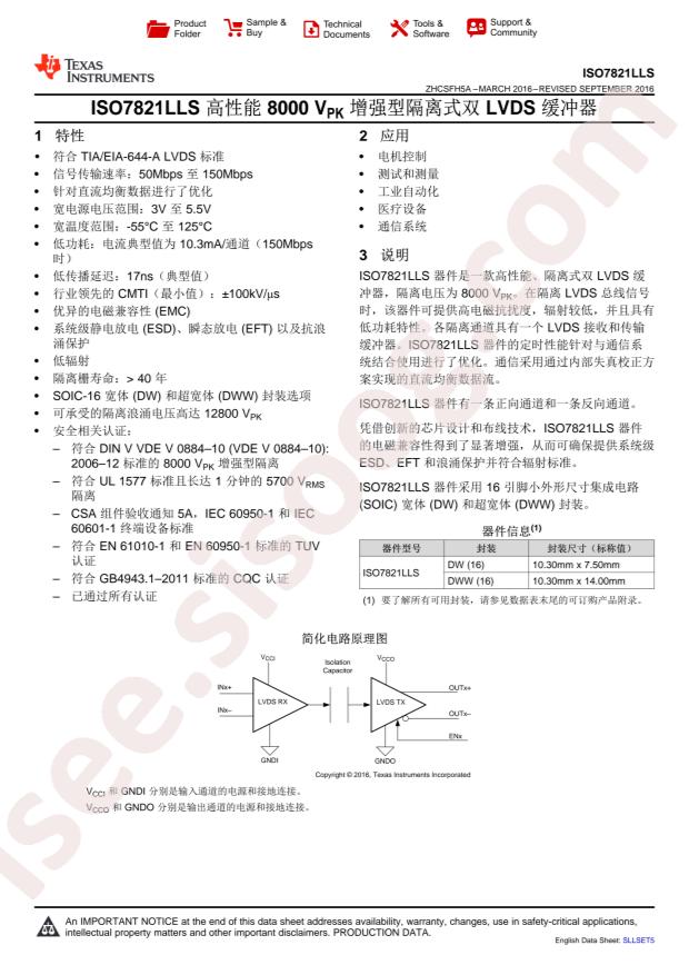 ISO7821LLSDWR
