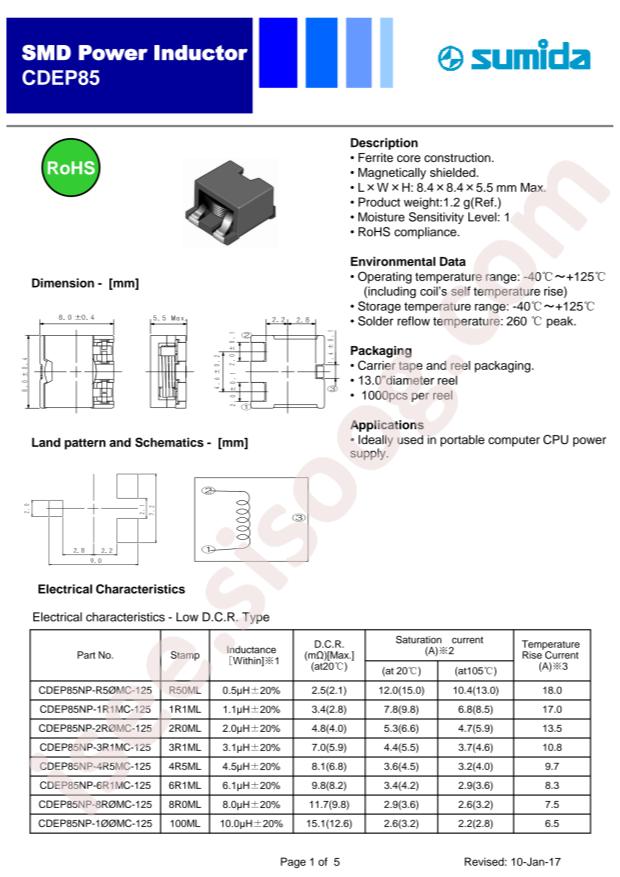 CDEP85NP-4R0MC-50