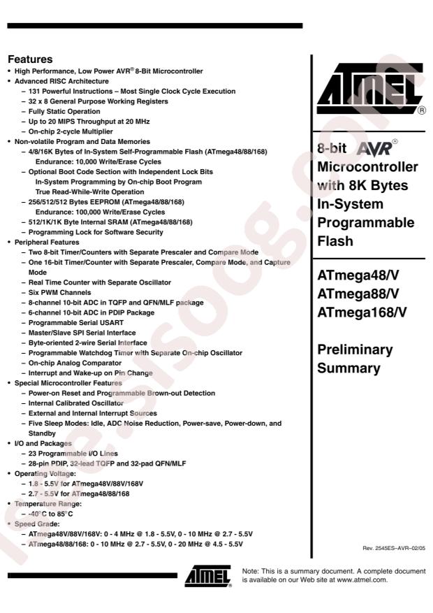 ATMEGA168V-10AU