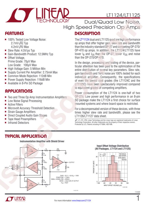 LT1124CS8#PBF