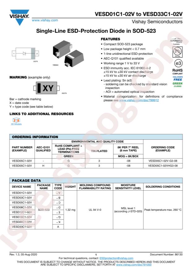 VESD08C1-02V-G3-08