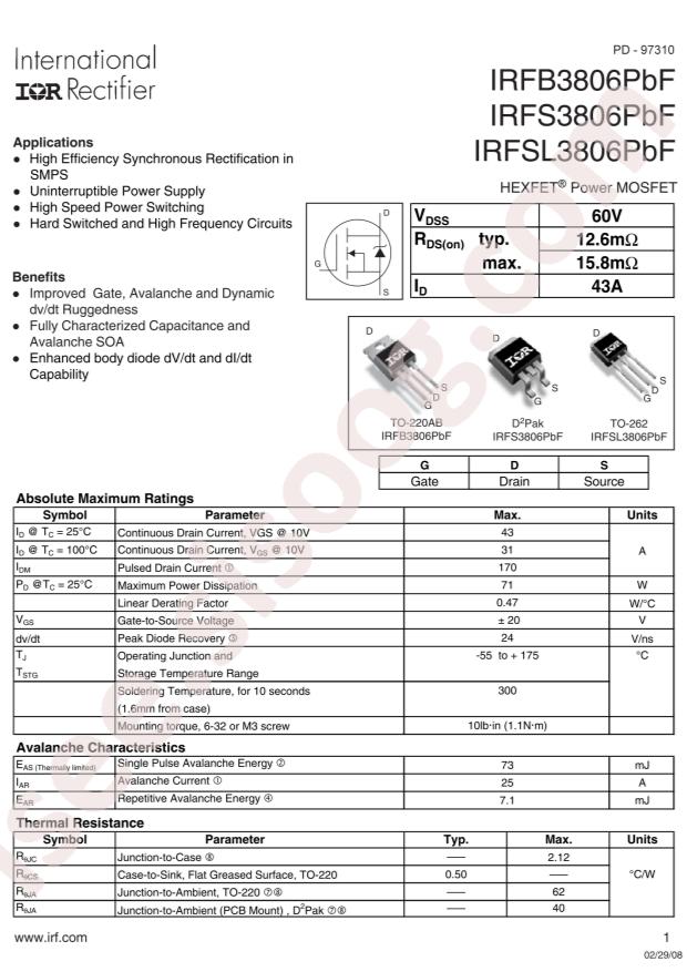 IRFB3806PBF