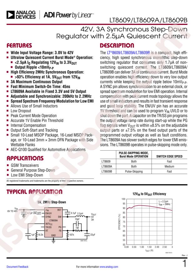 LT8609AEMSE#PBF