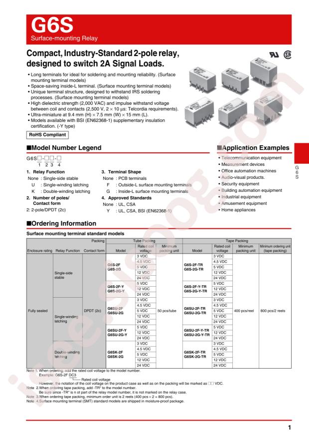 G6S-2-Y DC4.5