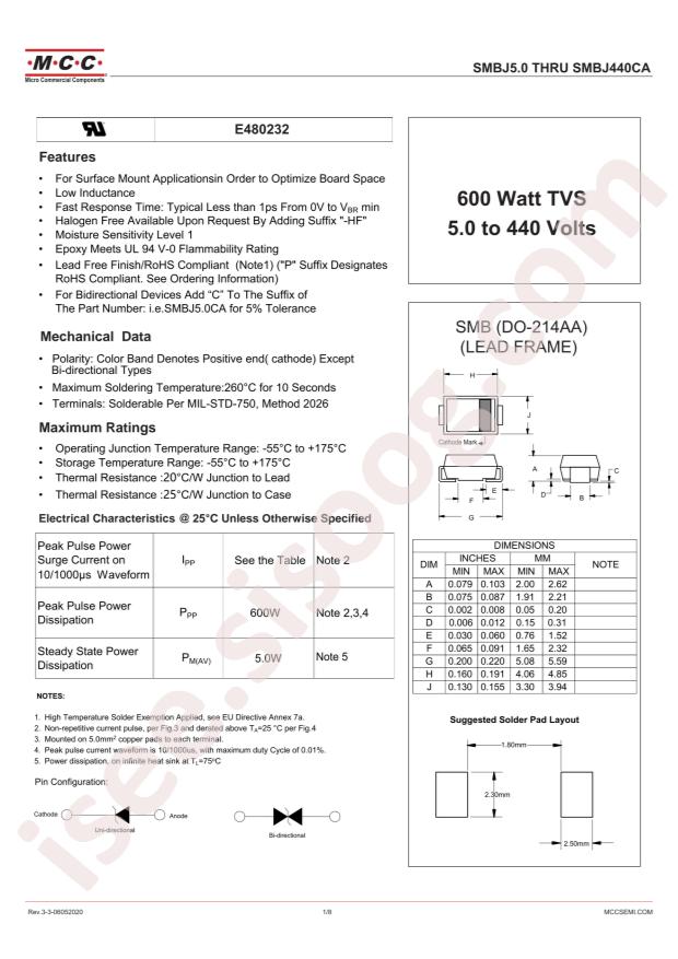 SMBJ15CA-TP