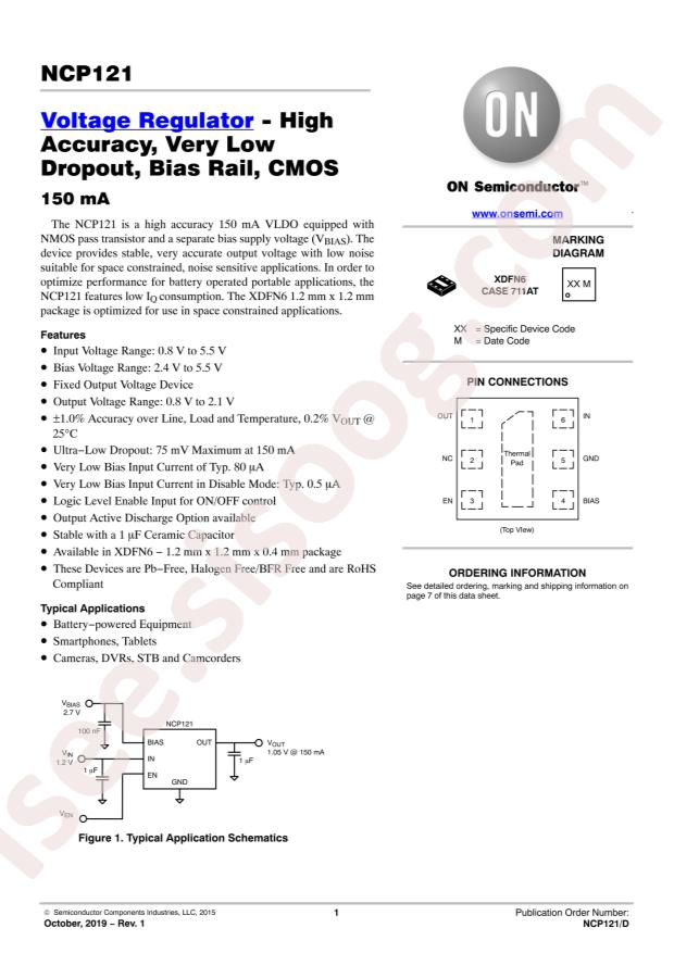 NCP121AMX170TCG