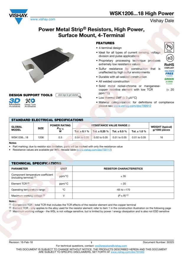WSK1206R0150FEA18