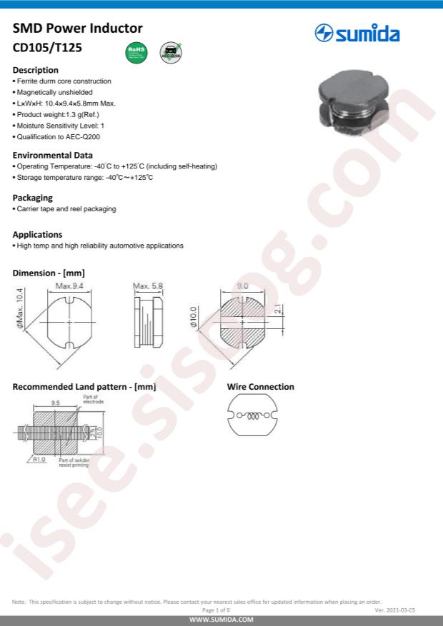 CD105T125NP-180MC