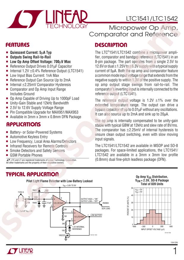 LTC1541IMS8#PBF
