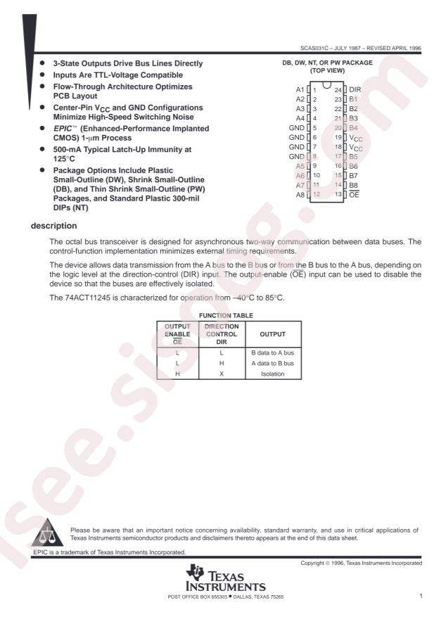 74ACT11245PWR