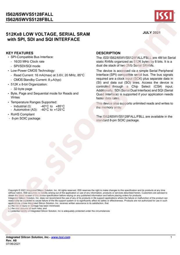 IS62WVS5128FALL-16NLI
