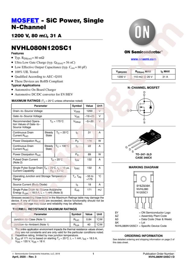NVHL080N120SC1
