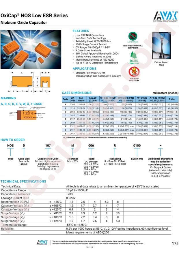 NOSD107M006R0080