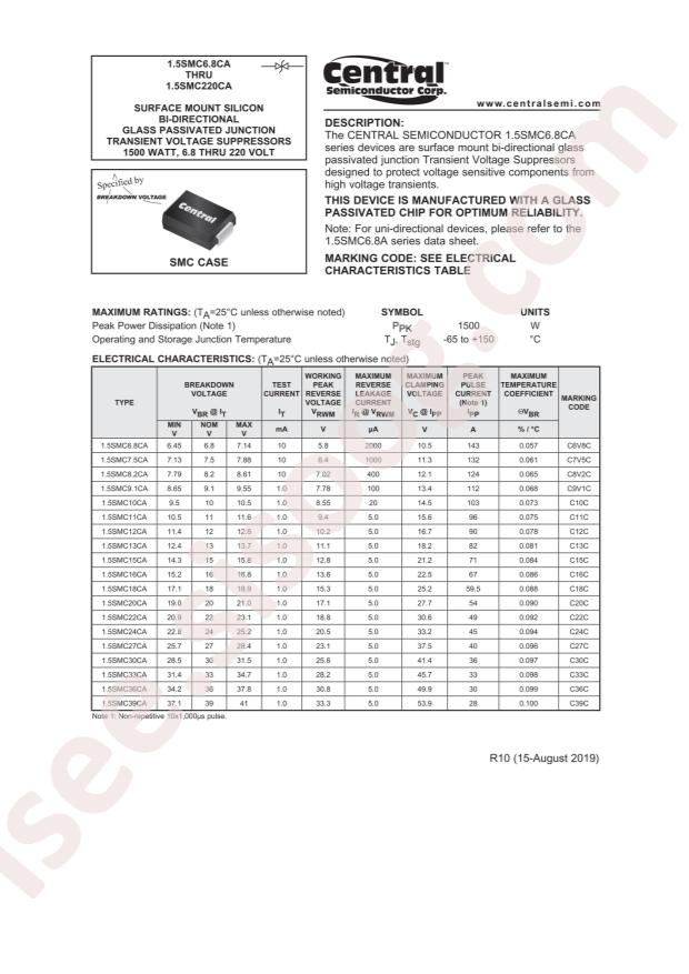 1.5SMC56CA TR13 PBFREE