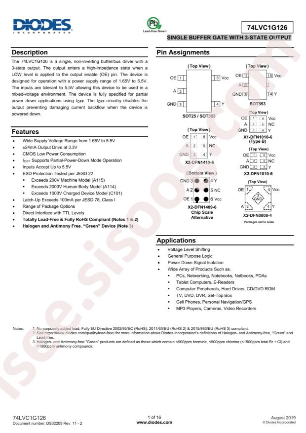 74LVC1G126FX4-7