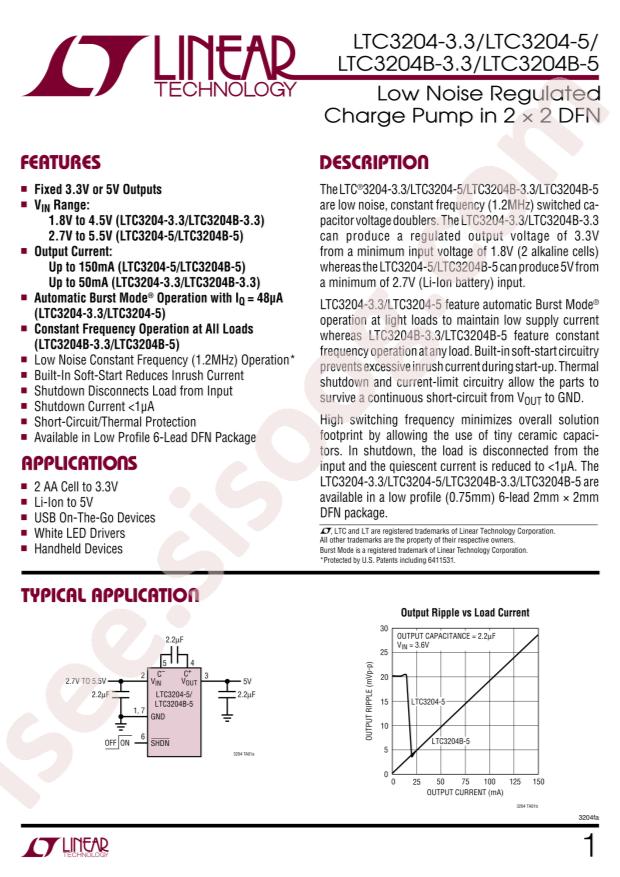 LTC3204EDC-5#TRPBF