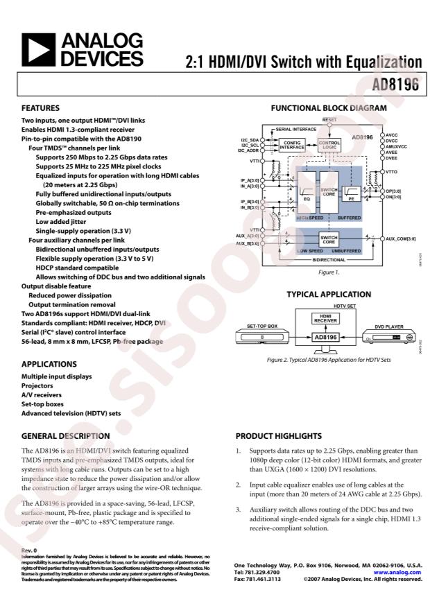 AD8196ACPZ-RL