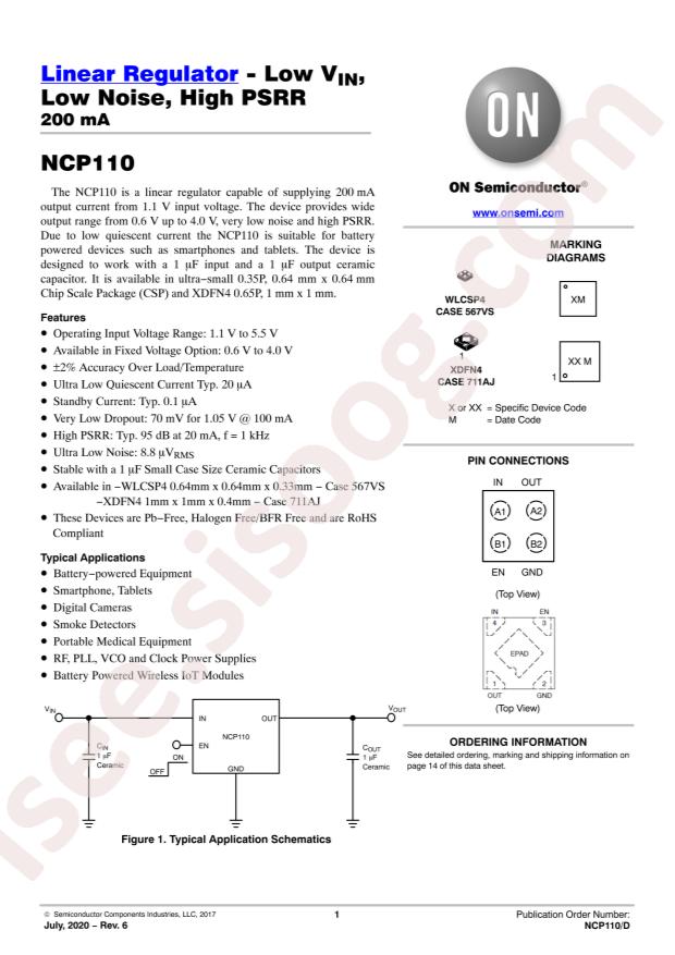 NCP110AMX100TBG
