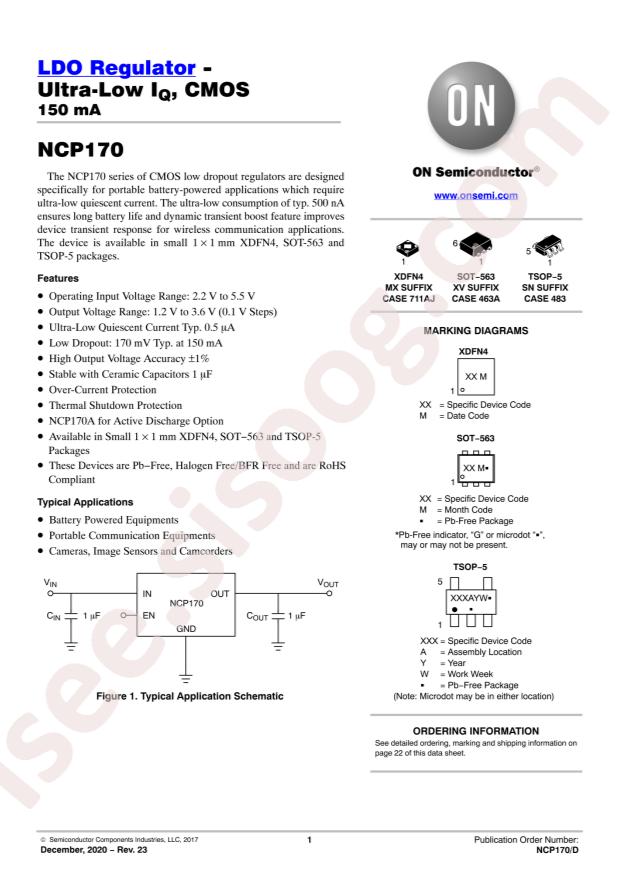 NCP170BMX330TCG