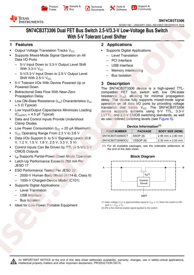 SN74CB3T3306DCUR
