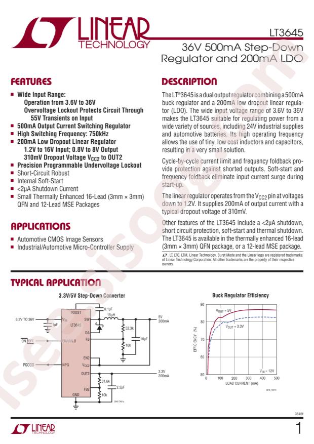 LT3645EUD#PBF