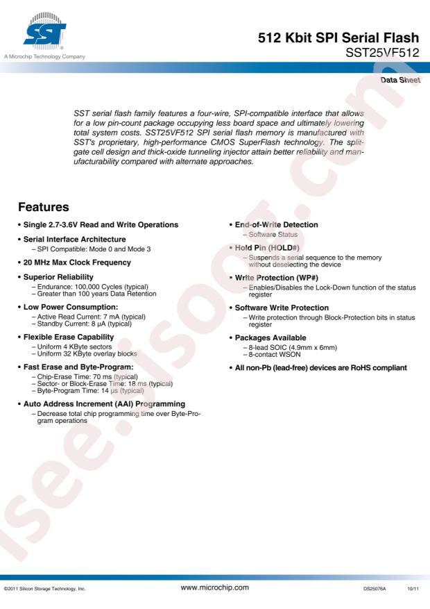 SST25VF512-20-4C-SAE-T