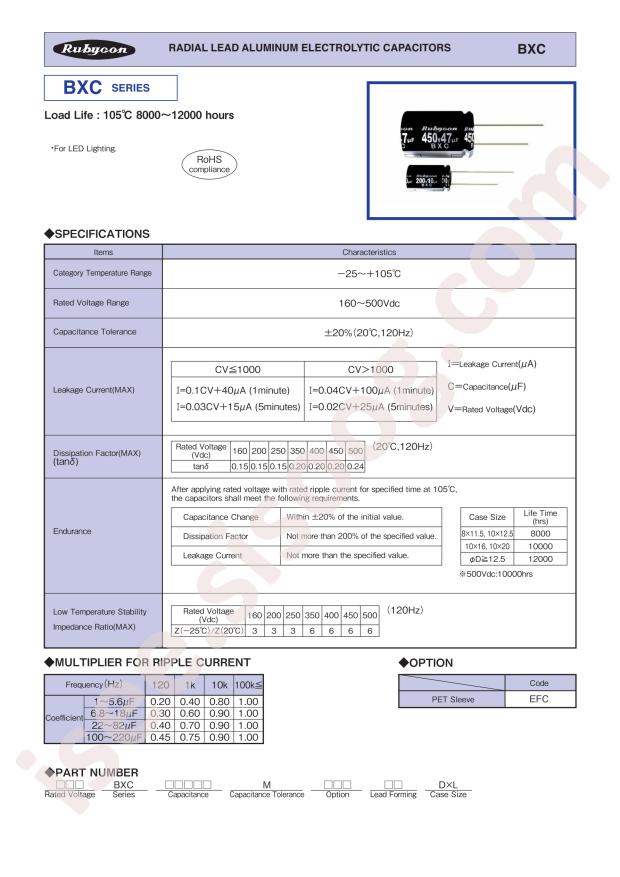 250BXC6R8MEFC10X12.5