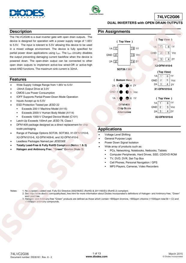 74LVC2G06DW-7