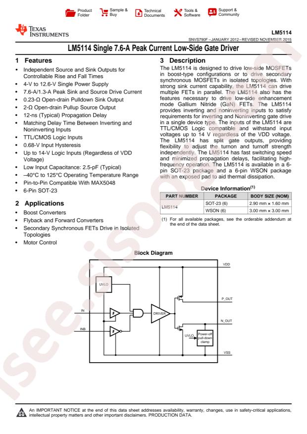 LM5114BMF/NOPB