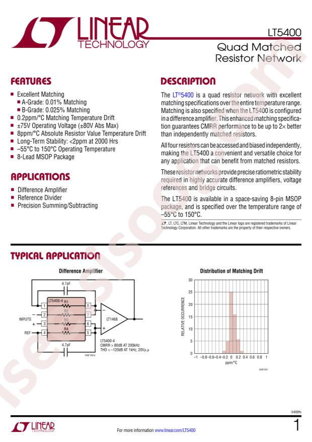 LT5400BCMS8E-6#PBF