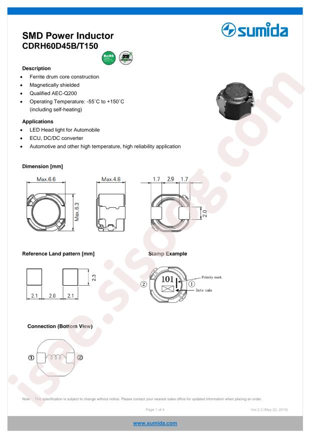 CDRH60D45BT150NP-2R2NC