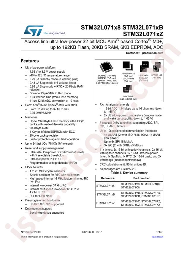 STM32L071C8T6