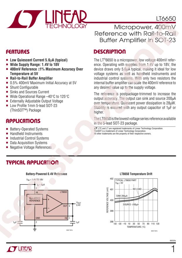LT6650CS5#TRPBF