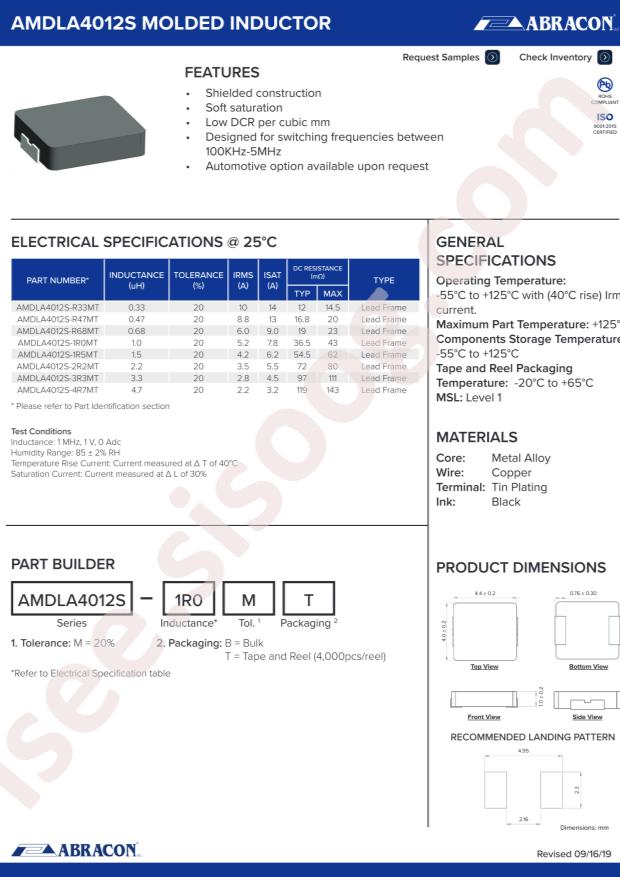 AMDLA4012S-1R0MT