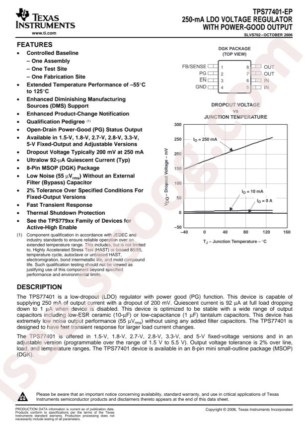 TPS77401MDGKREP