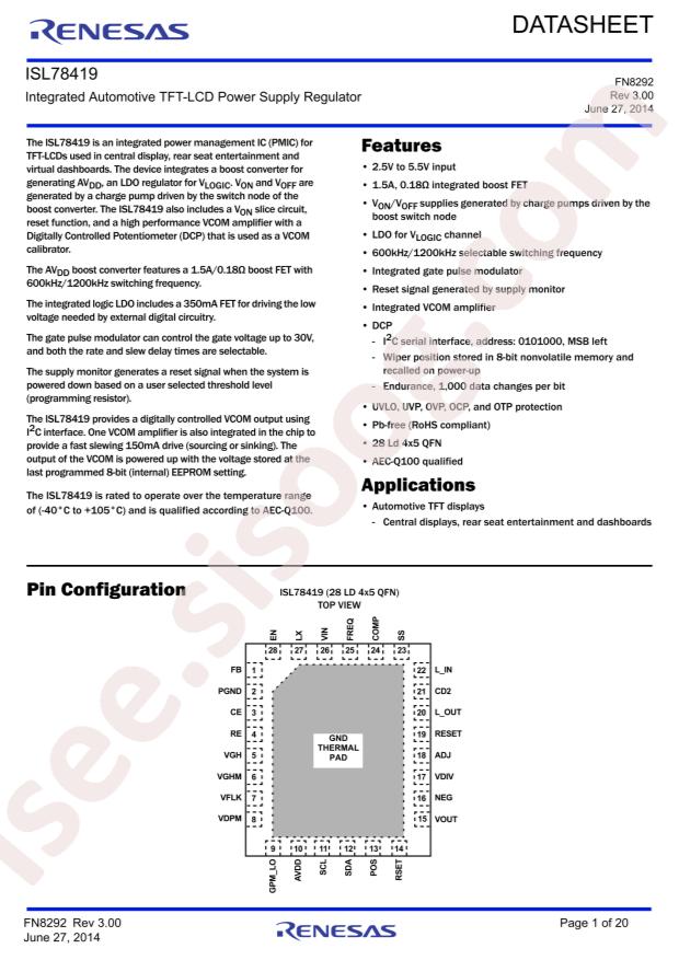 ISL78419ARZ-T