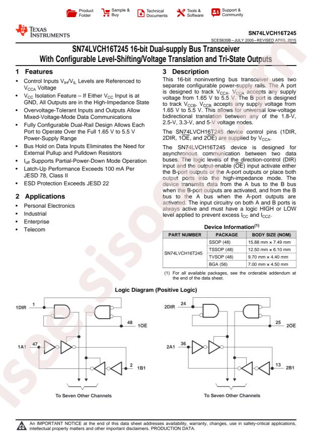 SN74LVCH16T245DLR
