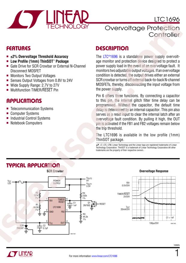 LTC1696ES6#TRPBF