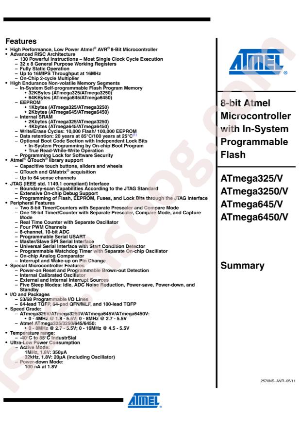 ATMEGA3250V-8AU