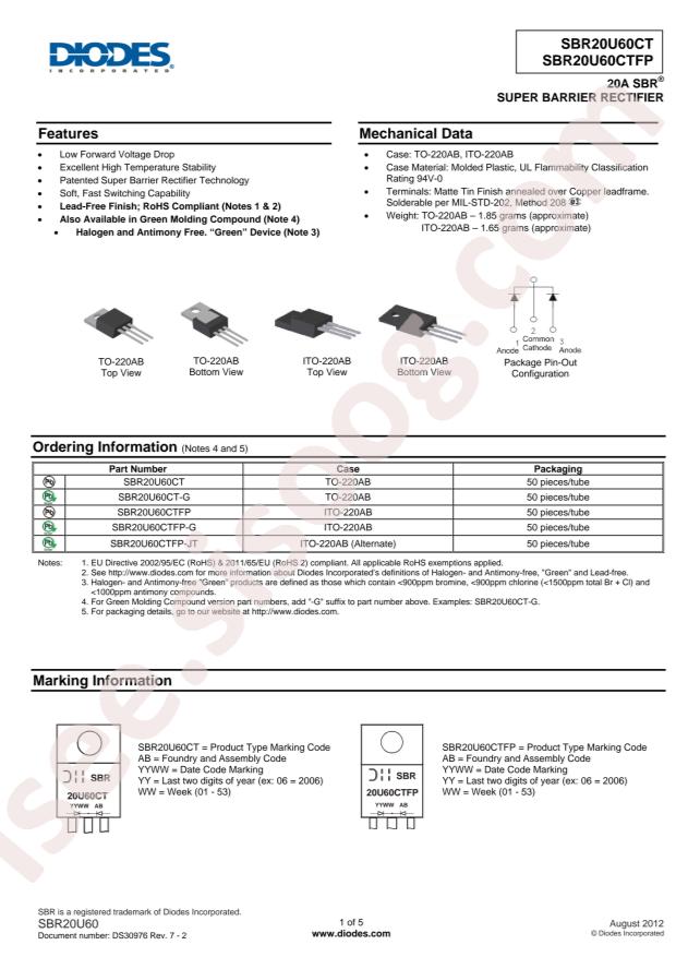 SBR20U60CTFP-G