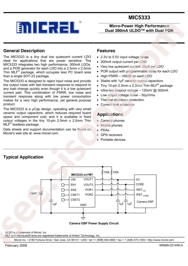 MIC5333-PMYMT-TR