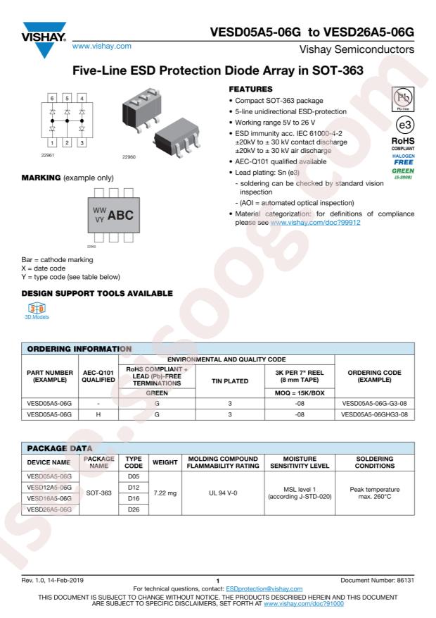 VESD26A5-06G-G3-08