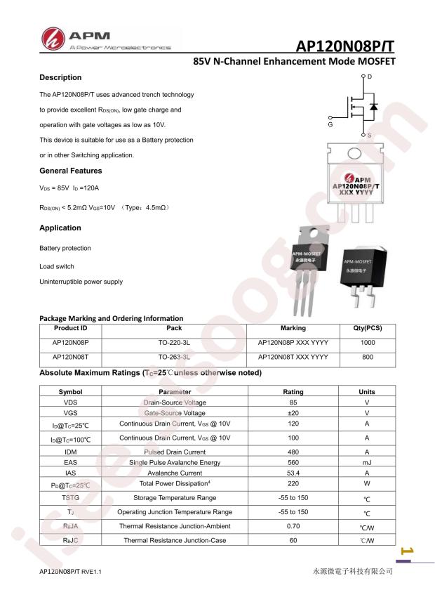 AP120N08P