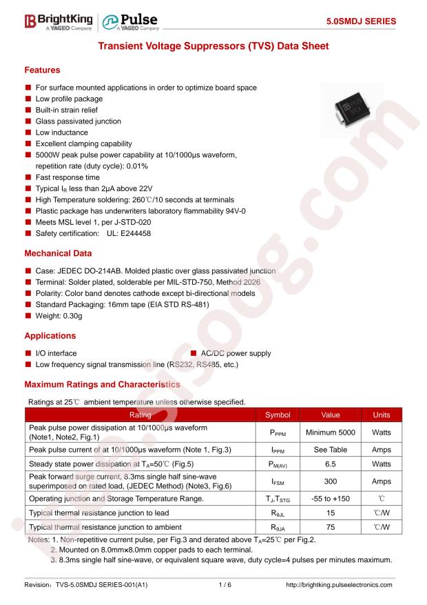 5.0SMDJ14A/TR7