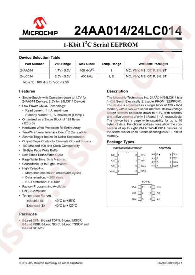 24LC014-I/MS